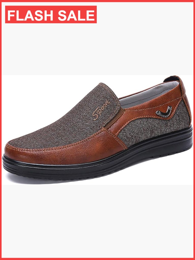 Men's Canvas Slip-On Loafers - Lightweight Driving Shoes